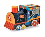 Crocodile Creek Locomotive Train 24 piece Jigsaw Puzzle + Vehicle Play Set