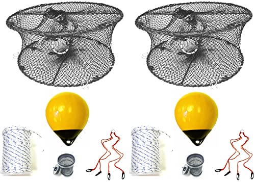 2-Pack of KUFA Sports Foldable Prawn Trap (Stretched Mesh Size:1-3/4