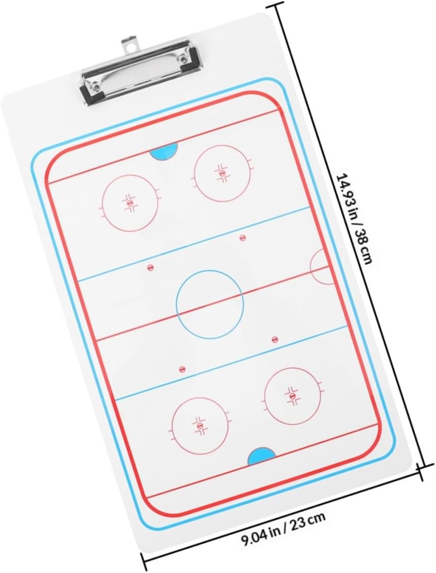 Angoily 2pcs Ice Hockey Coaching Boards Dry Erase Writing Clipboard 38x23cm Sports Planning Board for Coaches Match Strategy and Training