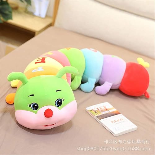 Miniatura 4 de Almohada de peluche multicolor de oruga grande para abrazar, bonita almohada suave de felpa, juguete de peluche gigante, regalos para cumpleaños de