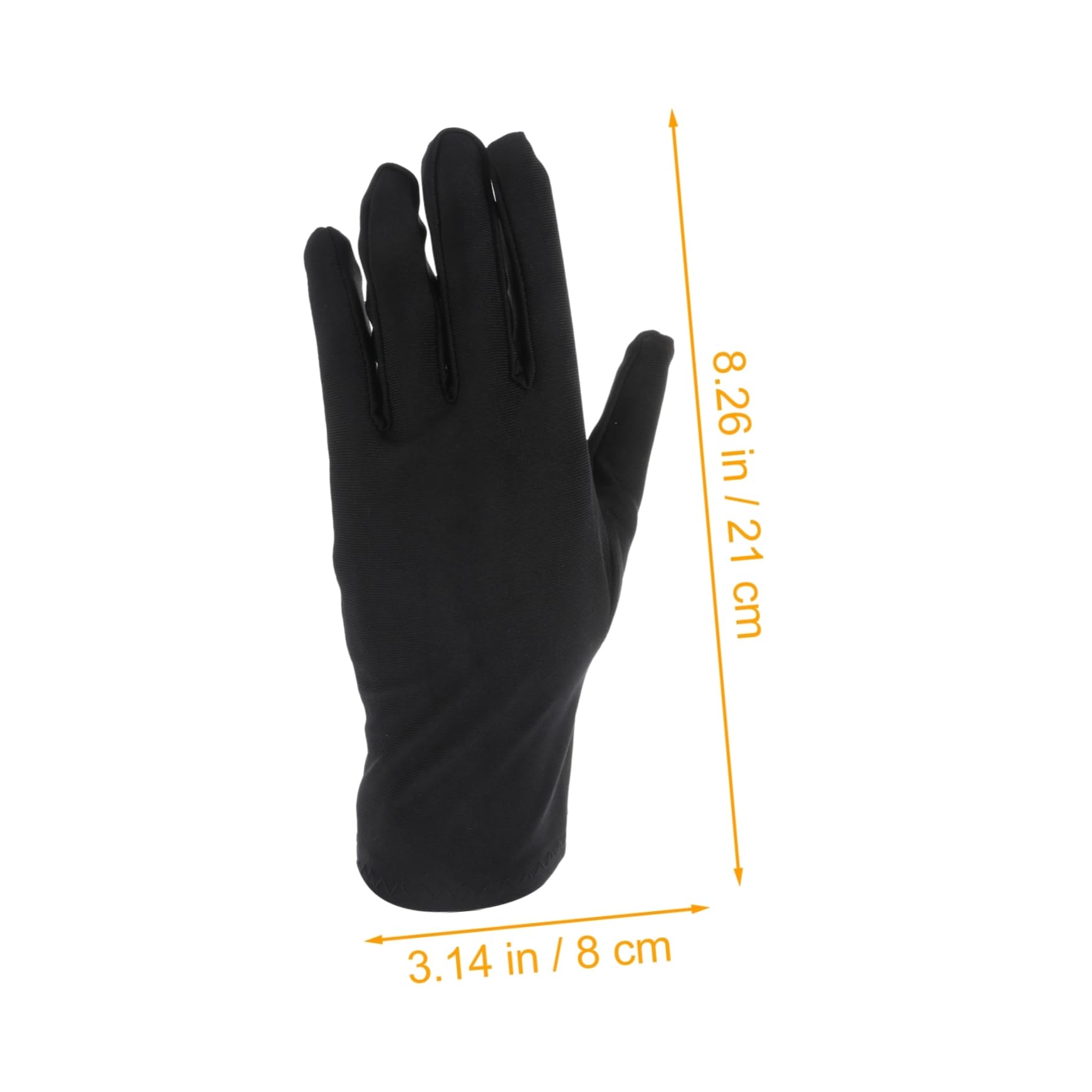 Mikinona 3 Pairs Men's Gloves Black Fabric Stretchy Gloves High Dexterity for Jewelry Inspection Moisturizing Gloves