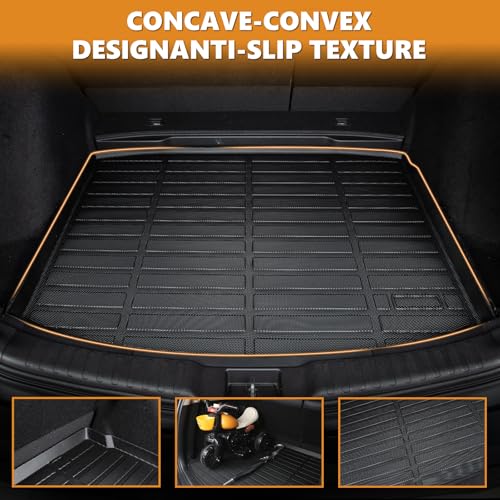 AIPOIL® Floor Mats & Cargo Liner Set for 2011-2021 Dodge Grand Caravan 7 Seat All Weather Protection TPE Anti-Slip Automotive Full Set Custom Car Mats Accessories - Black by AIPOIL - Image 5