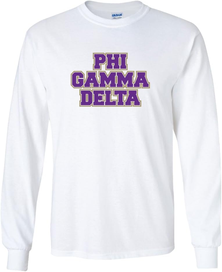 Phi Gamma Delta Long Sleeve T-Shirt (XLarge, White)