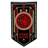 2but House Stark, Targaryen, Lannister Classic Flag Swallowtail Pennant banner 30x50inch Man Cave (III)
