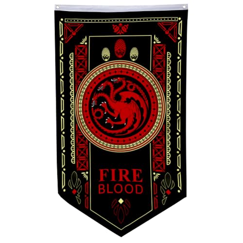 2but House Stark Targaryen Lannister Classic Flag Swallowtail Pennant banner 30x50inch Man Cave (III)