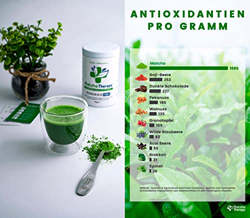 Matcha Tee - BIO Ceremonial Matcha Pulver - Grüntee aus Japan – EGCG 90+ | Labor geprüft: Mindestens 90mg/g natürliche EGCG Antioxidantien – Erste Ernte – Unterstützt Immunsystem & Energie | 60g