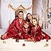 matching pjs for couples, Christmas Pajamas Matching Family Pajamas Couples Silk Satin Shirts Pants Sets Women Men Plus Size Plaid Pjs Adult Thanksgiving Xmas Holiday Jammies Outfits pink silk pajamas