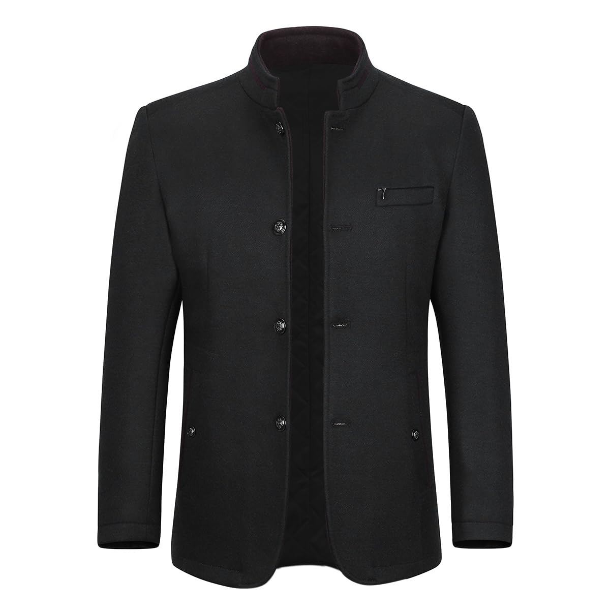 Allthemen Cappotto da Uomo Casual a Manica Lunga Trench Coat Ufficiale con Collo Giacca Lunga Generale Fit Cappotto Invernale Caldo Con Bottoni