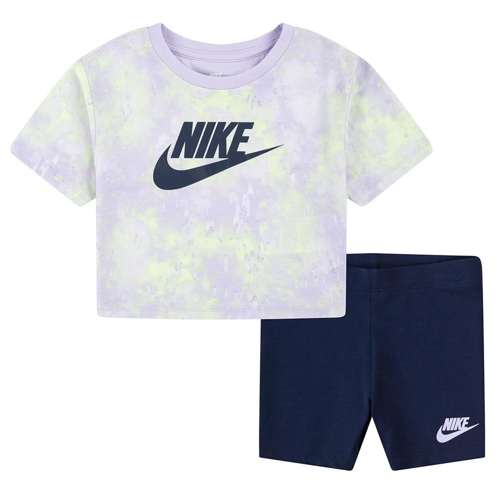 NIKE Boxy Tee E Bike Short 36l658 Completo Niñas (Pack de 1)