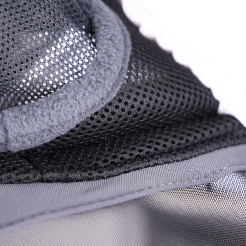 Shires FlyGuard Pro Air Motion Fly Mask with Ears – Cob Size | Lightweight Breathable Air Motion Fabric for Superior Comfort | Protects Against Flies & Insects | Secure Fit | Dark Grey by Shires - Image 7