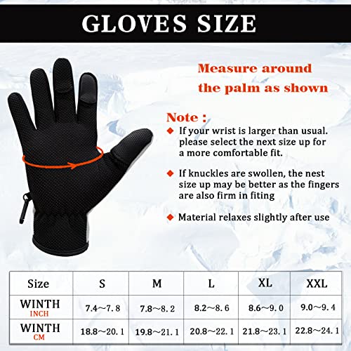 Drasry Neoprene Fishing Gloves Touchscreen 3 Cut Fingers Warm Cold Weather Waterproof Suitable For Men And Women Ice Fishing Fly Fishing Photography Motorcycle Running Shooting (Gray M)… #TOP4