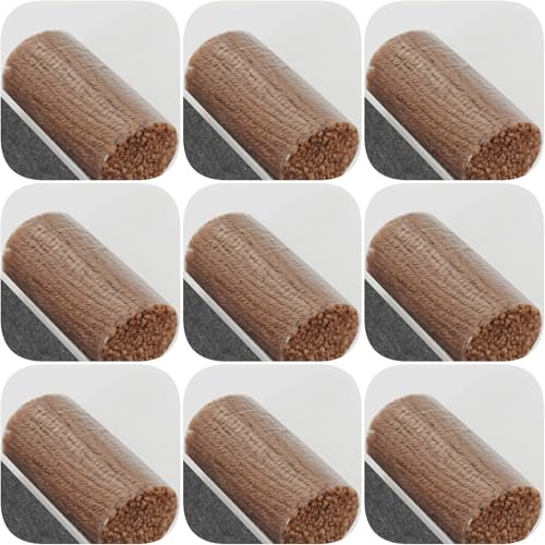 Image of Yglnden 10 Bundles Latch Hook Kit Colorful Yarn Bundles Cut Rug DIY Latch Hook Yarn for Handmake Craft Sewing Knitting for Adults (10 Bundles# Brown A)