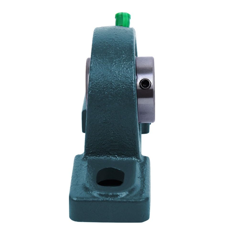Ucp205 Lot de 2 roulements à 16 roulements montés sur base solide - 1 alésage de 25 mm - Boîtier en fonte à 2 boulons avec verrouillage à vis de réglage pour machines industrielles de transformation