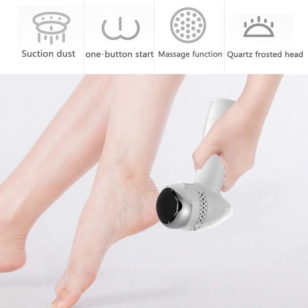Herramienta de pedicura removedor de Callos eléctrico, removedor de Piel Dura de pedicura de pies Cuidado de pies portátil con vacío para Grietas muertas, raspador de pies,A (B)
