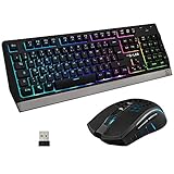 THE G-LAB Combo Tungsten – Pack de Teclado y Ratón Gaming Inalámbrico Retroiluminado - Teclado Gaming Inalámbrico Layout Español + Ratón Gaming Inalámbrico 2400 dpi – PC/PS4/PS5/Xbox One - Nuevo 2021
