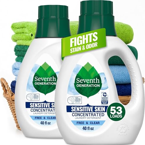 2 Pack of 40oz Seventh Generation Concentrated Free & Clear Laundry Detergent, only $15.59 (Reg $29.97) or $12.99