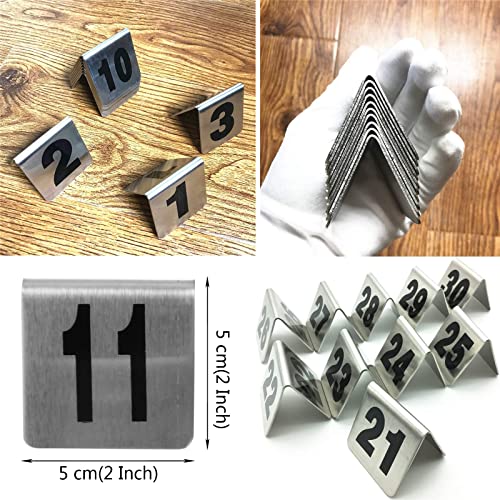 Numéro de table empilables en métal anti-vent pour terrasses de bistro - 4