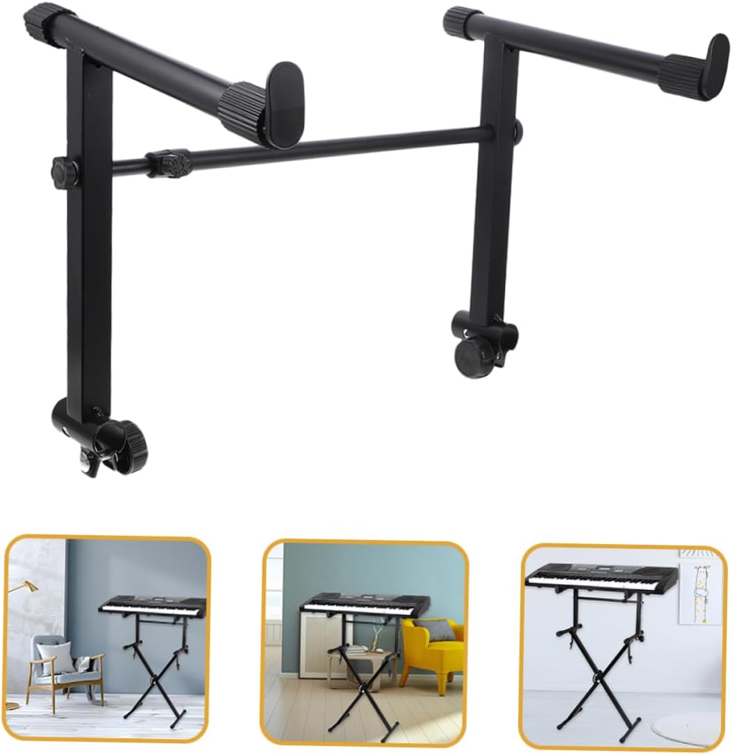 2sets Keyboard Stand for Keyboard Electric Organ Supporter Piano Elevation Rack Instrument Holder Stand Telescopic Portable for Travel Live Performances