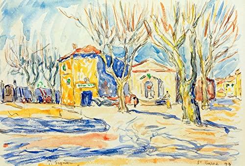 Impression sur toile Paul Signac grand format 60x90cm poster paysage de Saint-Tropez