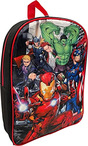 Ruz Avengers Boy's 15" Backpack (Black-Red) #TOP15