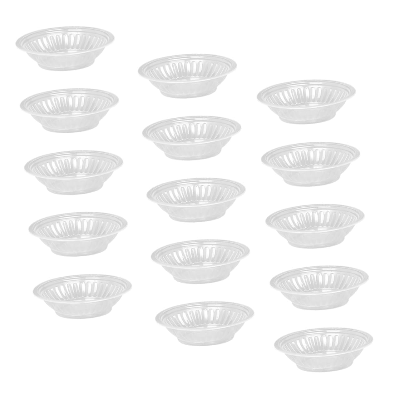 CIYODO 30pcs Disposable Seasoning Dish Pinch Bowls Mini Serving Bowls Condiment Tray Appetizer Tray Seasoning Tray Appetizer Plate Round Dipping Sauce Dishes Dip Tray Sauce Plate Plastic