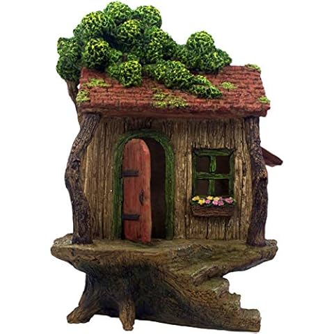 PRETMANNS Fairy Garden Fairy Houses – Fairy Garden Houses for Outdoor - Fairy House, with a Door That Opens – 9” High - Fairy Garden Supplies for Miniature Garden Accessories Cover