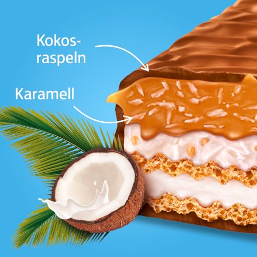 Knoppers KokosRiegel – 24 x 40 g – Schokoriegel mit Milch- und Kokoscreme, Haselnüssen, Kokosraspeln, Karamell und Vollmilchschokolade 4