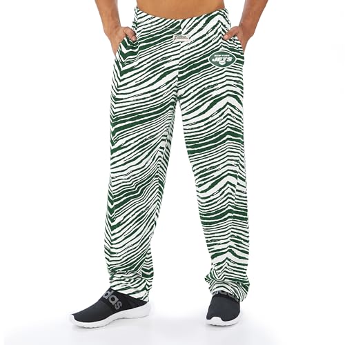 Zubaz Men's Zebra Left Hip Logo Track Pant