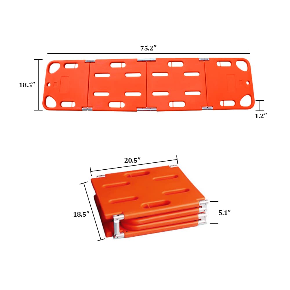 Snapklik.com : Foldable Spine Board Stretcher Backboard For Patient ...