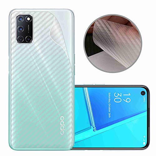 Image of Compatible with Oppo A52 Back Screen Protective Film Carbon Fiber Skin Transparent Screen Guard Sticker