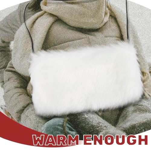 image for LIOOBO Faux Fur Hand Muffs: Women Winter Warmer Gloves, Warm Winter Mu