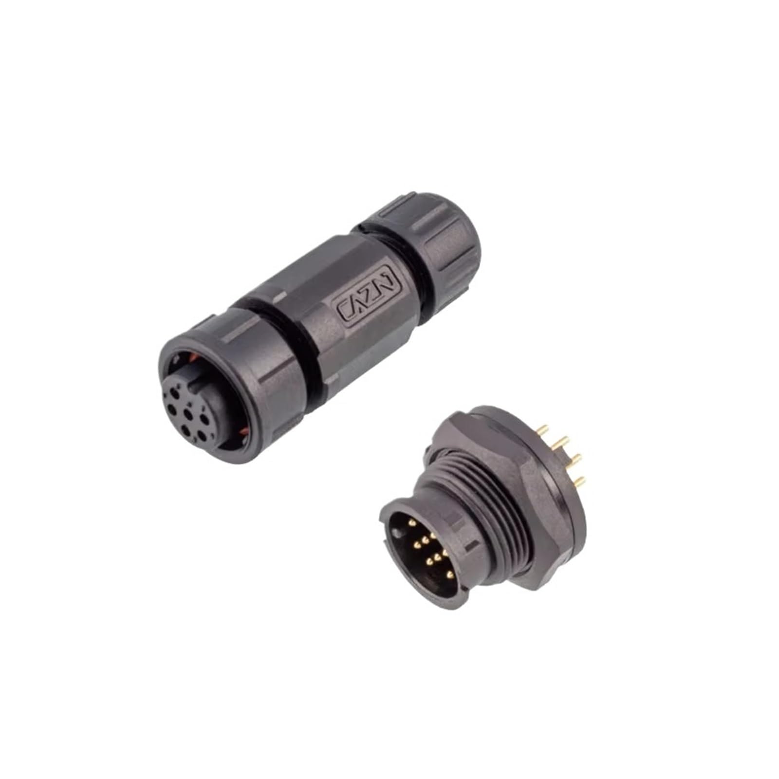 Connecteur étanche intégré E10 mâle fileté 3 broches pour boîtier plastique et panneau