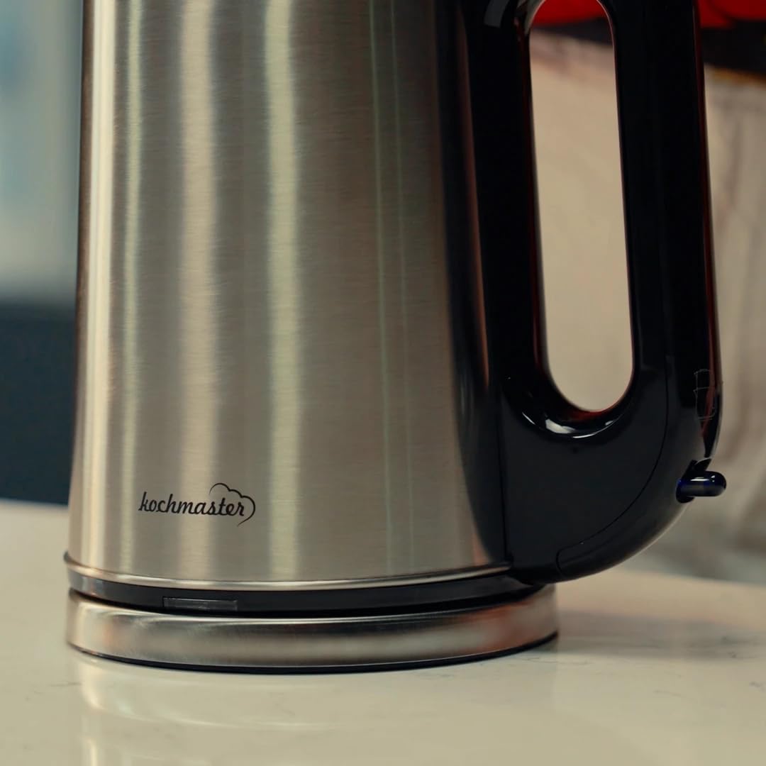 Dem Efendi Teekocher – 2,0L + 1,0L, 1800W, Edelstahl Teemaschine, Warmhaltefunktion, 360° Basis, Türkischer Teekocher