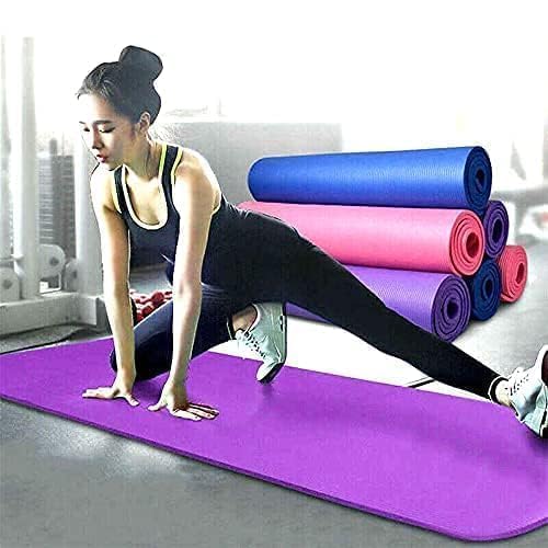 Image of Yoga Mat Gym Workout 4mm Thick, Anti-Slip, Eco-Friendly, Exercise, 4mm Thick, Lifelong Yoga Mat (4MM,) (Purple, 4 mm)