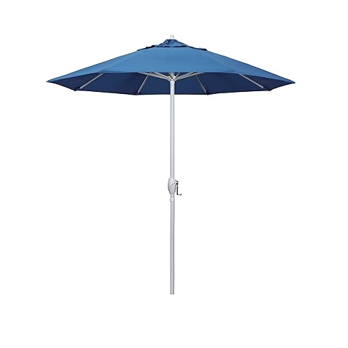California Umbrella 7.5' Rd Aluminum Patio Umbrella, Crank Lift, Auto