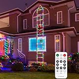 梯子サンタクロースクリスマス飾り、電飾屋外サンタクロース梯子led電飾モチーフ、クリスマス飾りリモコン付きクリスマス飾りモチーフクリスマス