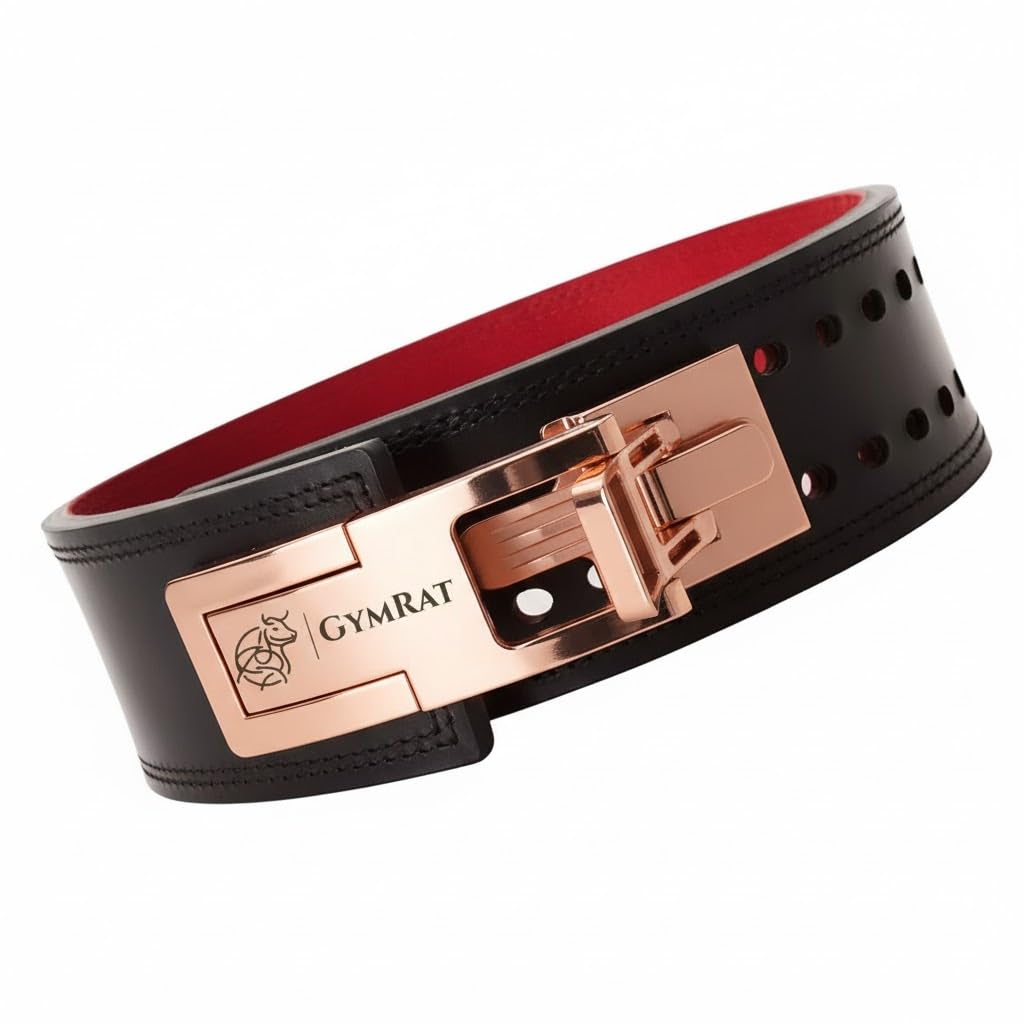 GYMRAT™ 13MM Adjustable Weightlifting Lever Belt for Man and Women, Weightlifting with Adjustable Heavy Duty Buckle, Professional Weight Lifting Belt (13MM ROSE GOLD EDITION, L)-image-19