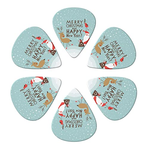 Lot de 6 médiators « Merry Christmas And Happy New Year » pour guitare acoustique, guitare électrique, basse, ukulélé… - Les Beatles, Paul McCartney, John Lennon, RIngo Starr, George Harrison Lot de 6 médiators « Merry Christmas And Happy New Year » pour guitare acoustique, guitare électrique, basse, ukulélé… – Image 5