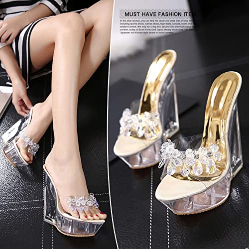 Sandales de danse confortables à talons compensés 10cm pour bal de promo - 2
