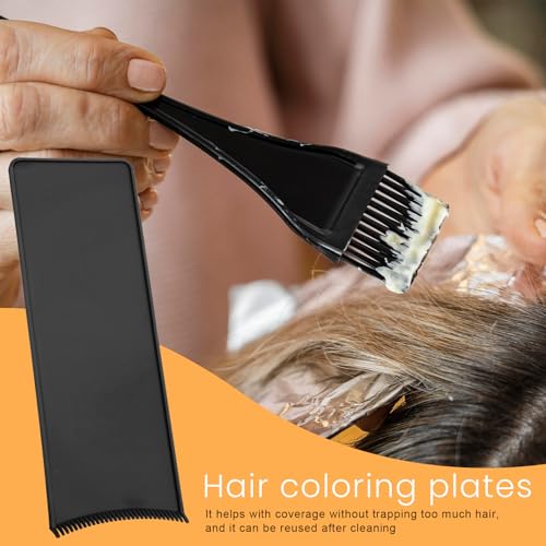 1 pcs highlighting board balayage board hair coloring paddle balayage highlighting boards with teeth hair dye tools highlighting-paddle for barber salon hairstylist hair-dying tools black