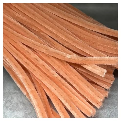 Image of 100Pcs Pipe Cleaners Craft Set | Chenille Stem Fuzzy Sticks DIY Craft Supplies for Art Projects Activities, Decorations, Flower Making, Modeling & Sculpting (Peach Coral)