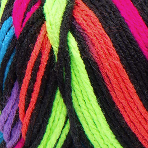 Image of RED HEART Super Saver 3-Pack yarn, NEON STRIPES 3 Pack