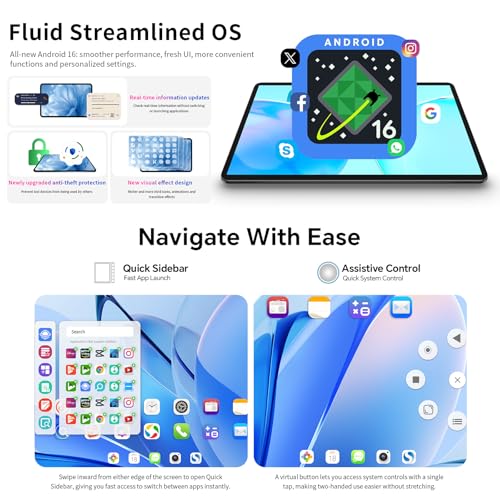 TECLAST Tablet 13,4 Zoll 120Hz Display, Android 16 Gaming Tablets – Ansicht 5