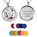 HooAMI Essential Oil Diffuser Necklace -A mother's heart is always with her children Butterfly Angel Locket Pendant