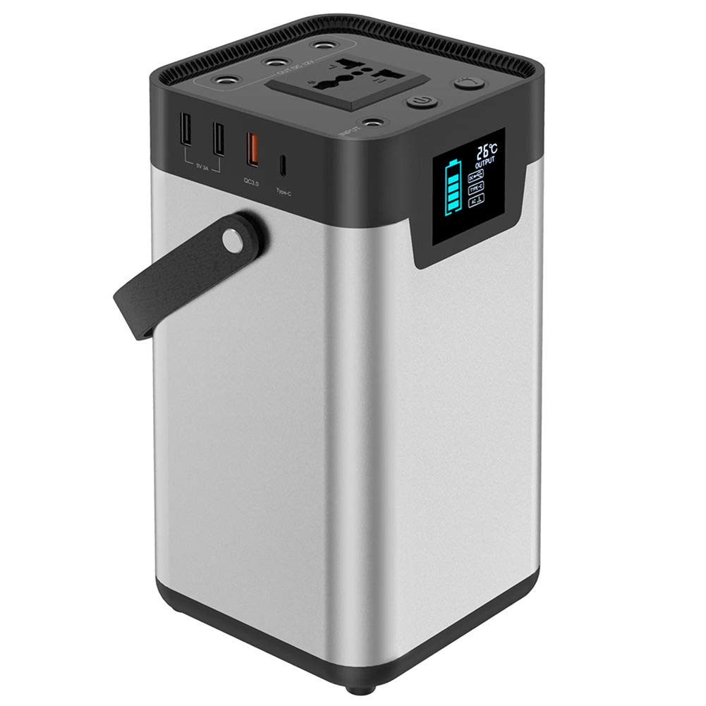 Banco de energía portátil 54000mAh 200Wh Estación de generador Solar 110V 220V AC DC USB con Pantalla LED y Linterna, para Granjas, Lugares de Trabajo, Emergencia Familiar