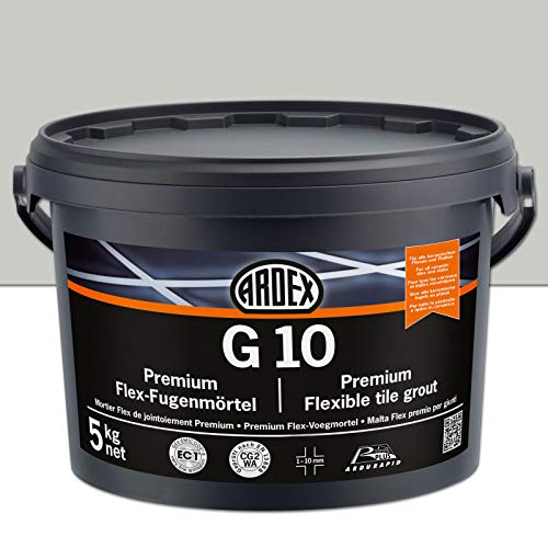 Ardex Mortier de jointoiement flexible G10 de qualité supérieure - 5 kg - Gris ciment