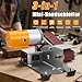 Mini Bandschleifer, Elektrische Polierschleifbandmaschine, 15 Grad Tischschleifmaschine Mit 330 * 30 mm Schleifbänder Geliefert, Schleifscheibe und Polierscheibe Fixierhalterung