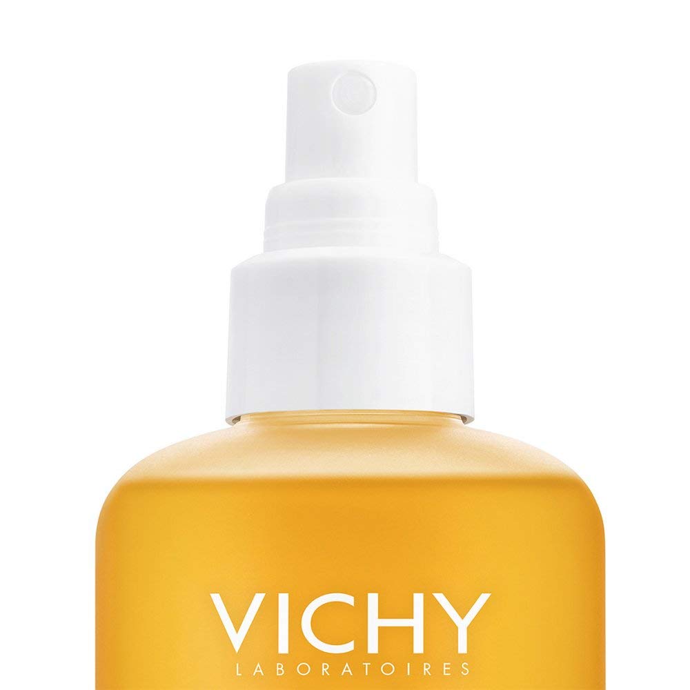 VICHY Capital Soleil spray do opalania intensywnie opalenizny, do pielęgnacji przeciwsłonecznej z wysoką ochroną przed promieniowaniem UV, do skóry wrażliwej, bez białych pozostałości, działanie