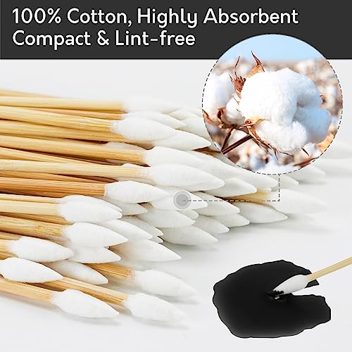 Image of 1000PCS 6 inch Pointed Cotton Swabs, Long Swab with Bamboo Sticks