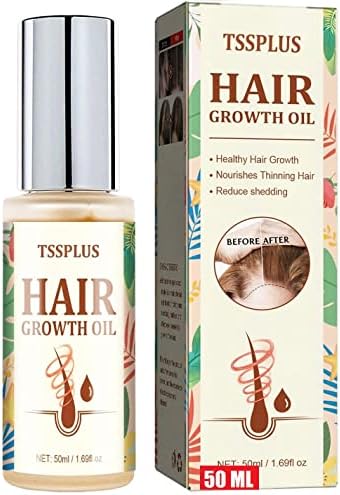 TSSPLUS Hair growth rapid, Hair growth serum,hair growth oil, hair loss treatments, hair oil for dry damaged hair and growth, hair loss products for Thicker longer fuller healthier hair ,Biotin & Castor oil & Rosemary Oil v1 (#01 Pack of 1)